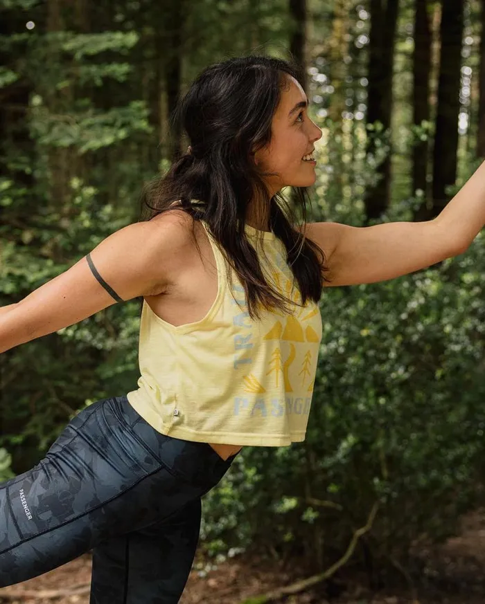 Women Tops Passenger Exhale Active Recycled Vest Hazy Yellow Hazy Yellow
