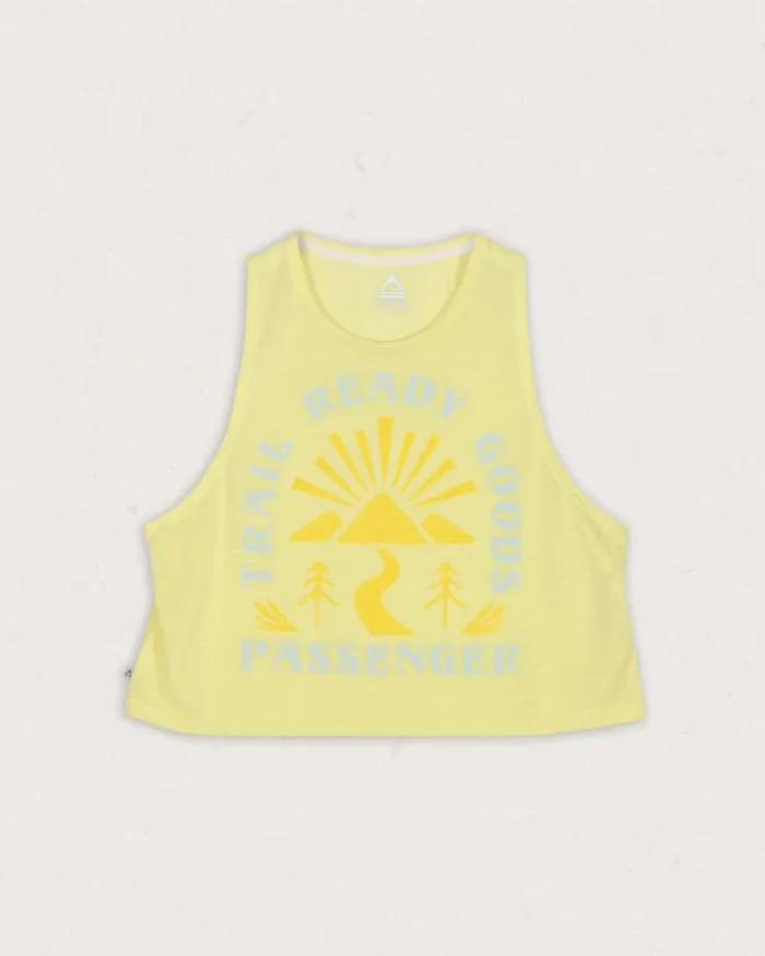 Women Tops Passenger Exhale Active Recycled Vest Hazy Yellow Hazy Yellow