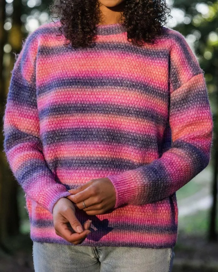 Women Tops Passenger Fika Recycled Knitted Jumper Crushed Berry Dip Crushed Berry Dip