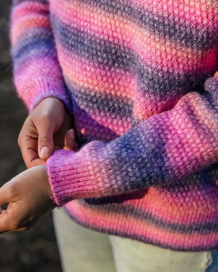 Women Tops Passenger Fika Recycled Knitted Jumper Crushed Berry Dip Crushed Berry Dip