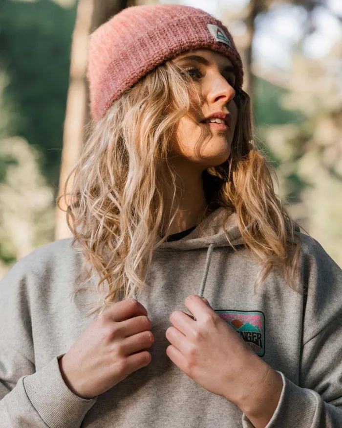 Women Tops Passenger Golden Hour Recycled Cotton Hoodie Grey Marl Grey Marl