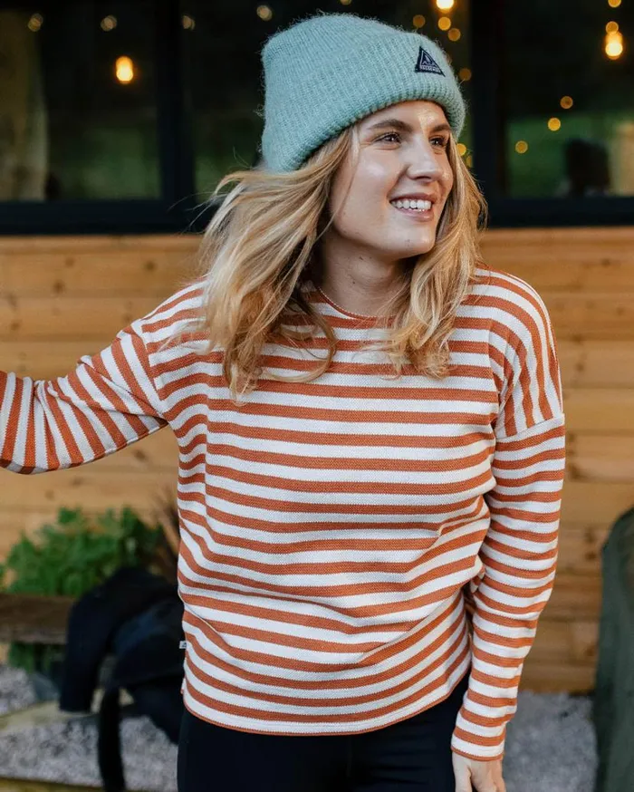 Women Tops Passenger Panorama Striped LS TShirt Glazed Ginger Glazed Ginger
