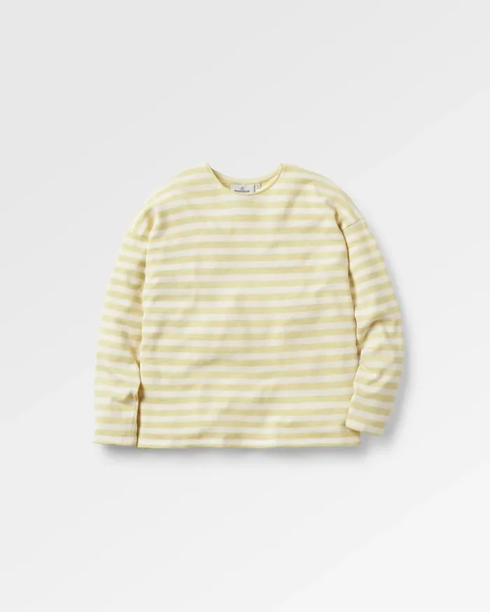 Women Tops Passenger Panorama Striped LS TShirt Lime Stripe Lime Stripe