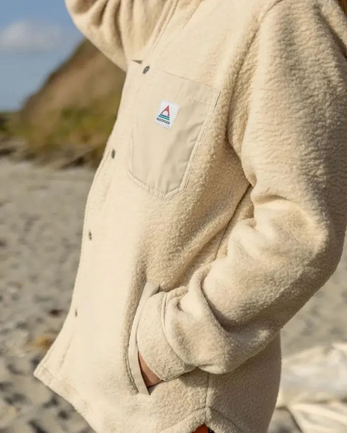 Women Tops Passenger Rappel Recycled Sherpa Oversized Shirt Oatmeal Oatmeal