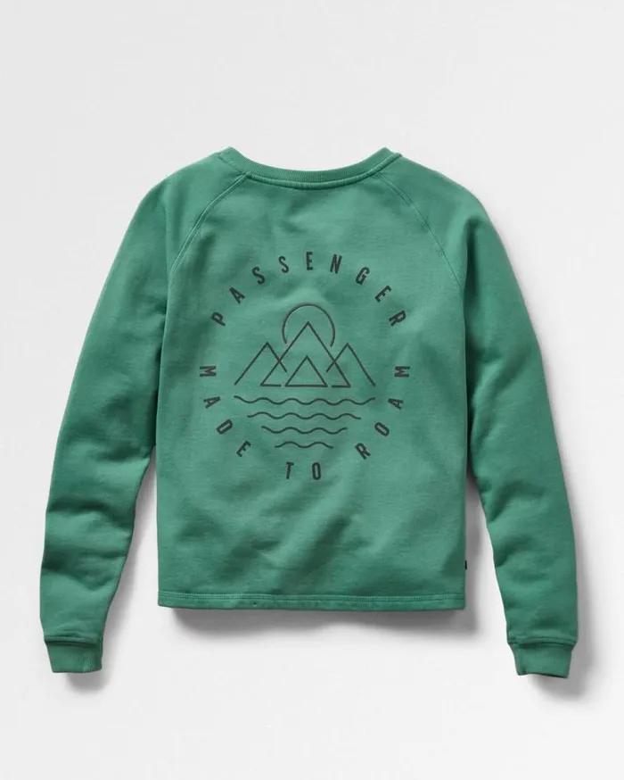 Women Tops Passenger Remote Recycled Cotton Sweatshirt Green Spruce Green Spruce