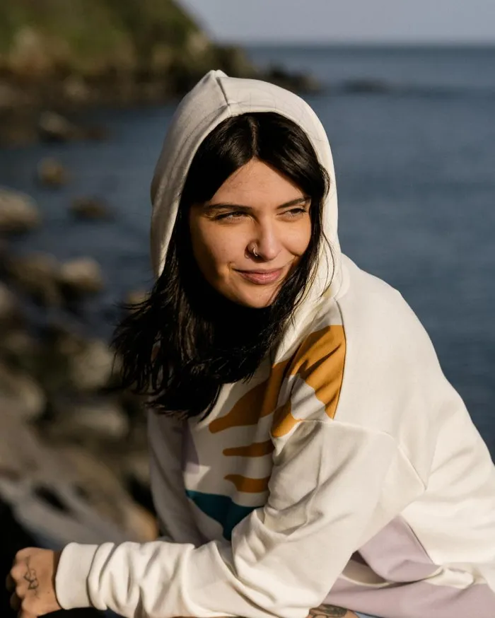 Women Tops Passenger Sunsets Organic Cotton Hoodie Marshmallow Marshmallow