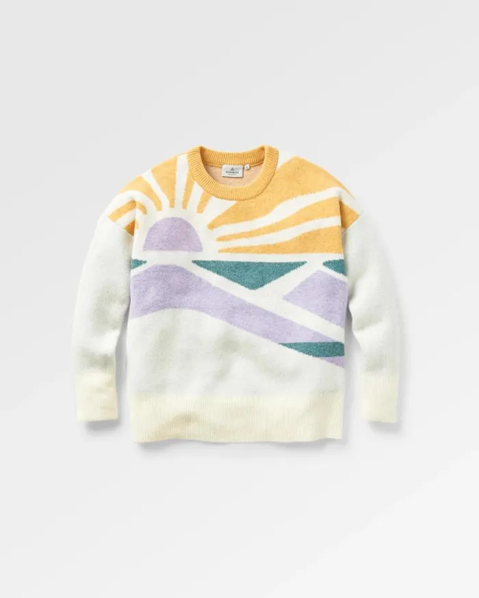 Women Tops Passenger Sunsets Recycled Oversized Knitted Jumper Marshmallow Marshmallow