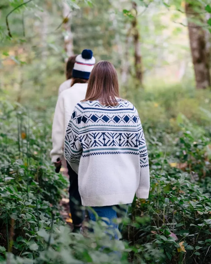 Women Tops Passenger Whimsical Recycled Oversized Polo Neck Knitted Jumper Homespun Stripe Off White Homespun Stripe Off White Women Tops Passenger Whimsical Recycled Oversized Polo Neck Knitted Jumper Homespun Stripe Off White Homespun Stripe Off White