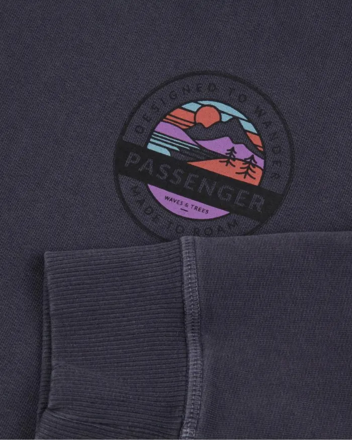 Women Tops Passenger Wilds Recycled Cotton Oversized Sweatshirt Charcoal Charcoal