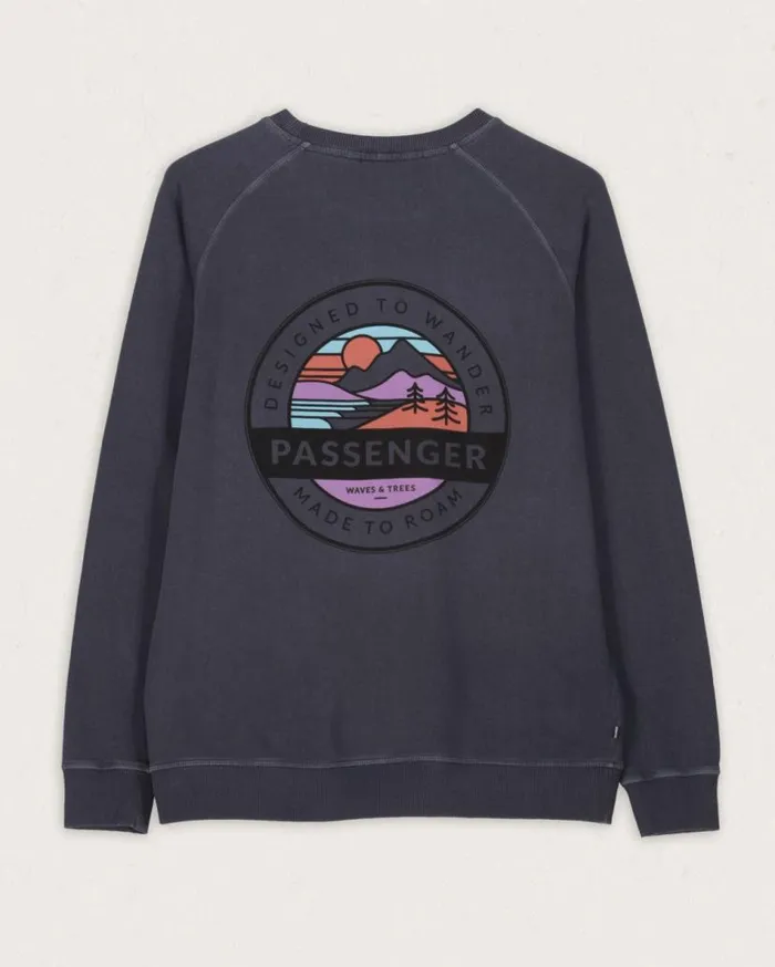 Women Tops Passenger Wilds Recycled Cotton Oversized Sweatshirt Charcoal Charcoal