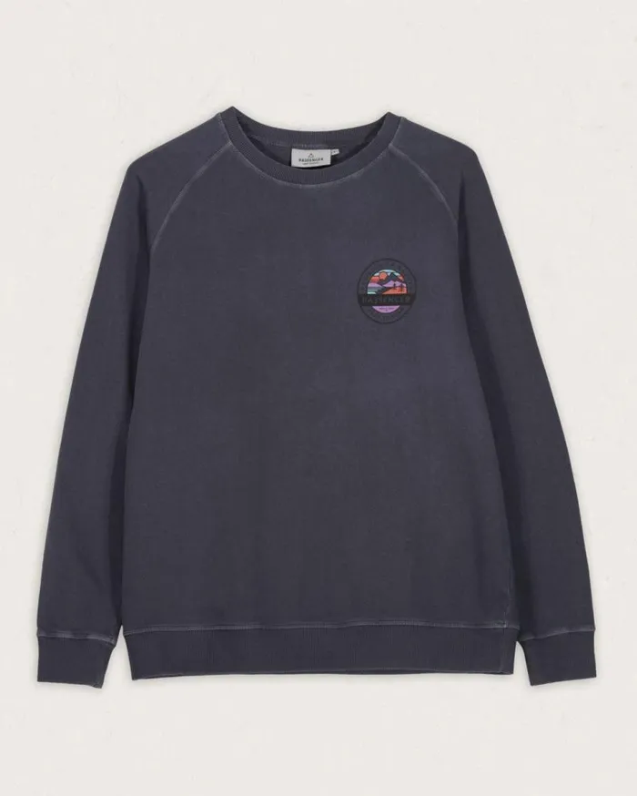 Women Tops Passenger Wilds Recycled Cotton Oversized Sweatshirt Charcoal Charcoal