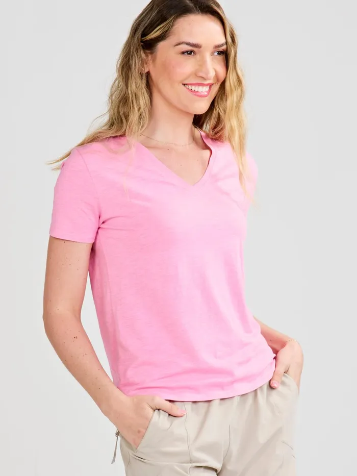 Women V Neck T Shirts Online Tasc Performance Short Sleeve TShirts Polos