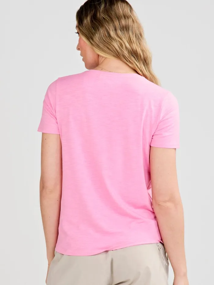 Women V Neck T Shirts Online Tasc Performance Short Sleeve TShirts Polos