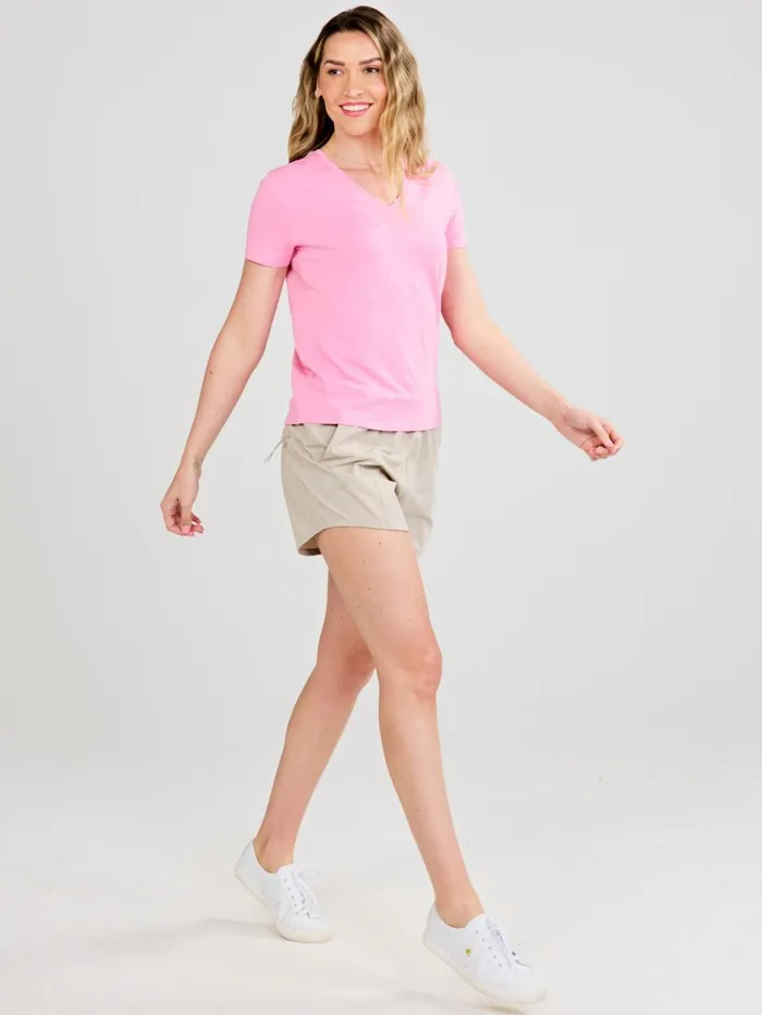 Women V Neck T Shirts Online Tasc Performance Short Sleeve TShirts Polos
