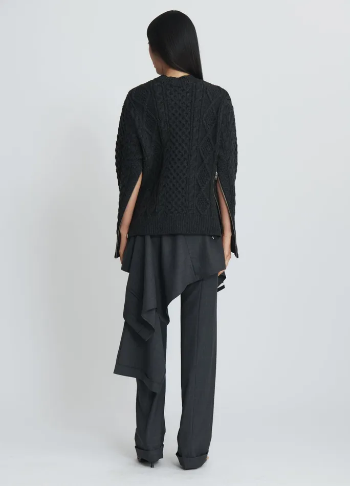 Women Zipper Oversized Sweater MONSE Knitwear
