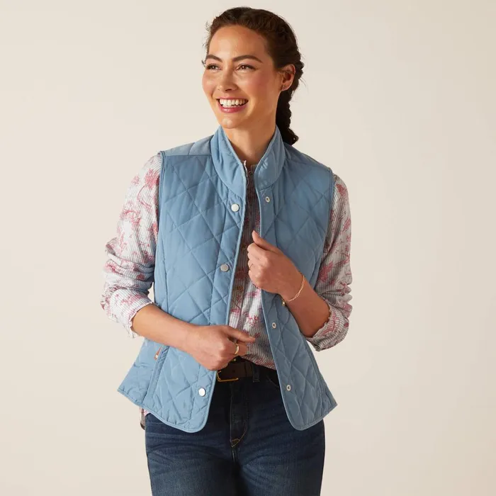 Woodside Vest Blue Shadow Women Ariat Jackets and Vests