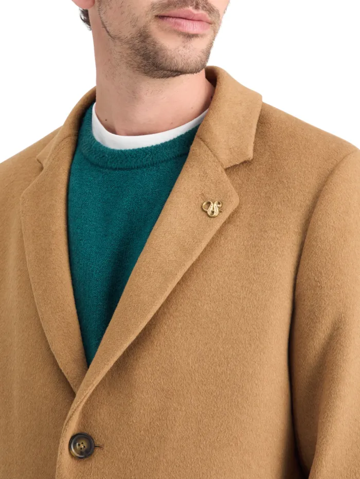 WOOL CLASSIC OVERCOAT Camel Men Scotch and Soda Jackets and Coats