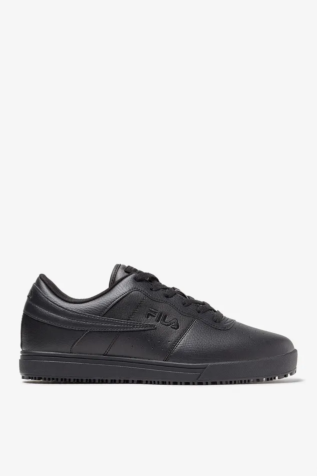 Work Shoes Men Fila Vulc 13 Low Slip Resistant 001 Black Black Black