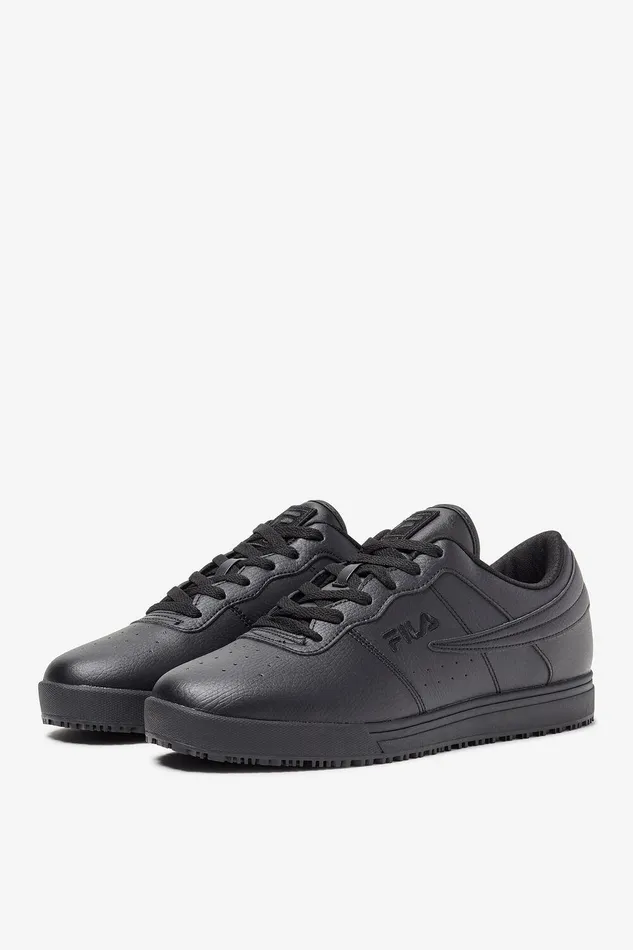 Work Shoes Men Fila Vulc 13 Low Slip Resistant 001 Black Black Black Work Shoes Men Fila Vulc 13 Low Slip Resistant 001 Black Black Black