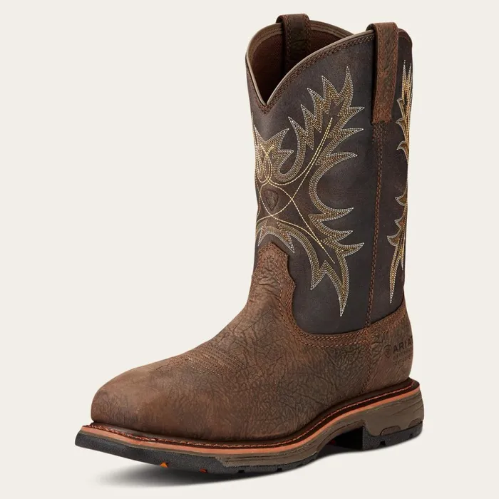 WorkHog Waterproof Composite Toe Work Boot Bruin Brown Men Ariat Work Boots