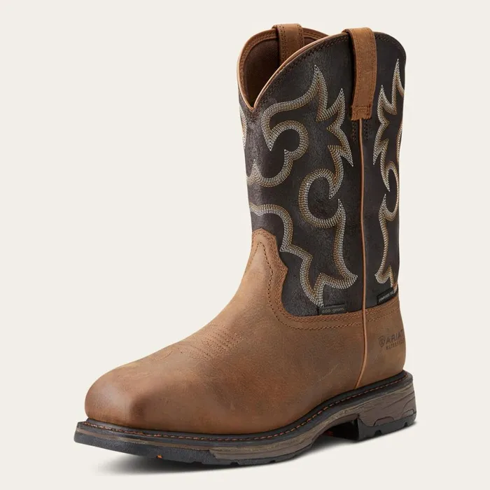 WorkHog Wide Square Toe 400g Waterproof Composite Toe Work Boot Rye Brown Men Ariat Waterproof Boots WorkHog Wide Square Toe 400g Waterproof Composite Toe Work Boot Rye Brown Men Ariat Waterproof Boots
