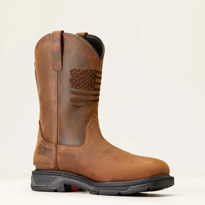 WorkHog XT Patriot EZ Zip Carbon Toe Work Boot Distressed Brown Men Ariat Work Boots WorkHog XT Patriot EZ Zip Carbon Toe Work Boot Distressed Brown Men Ariat Work Boots