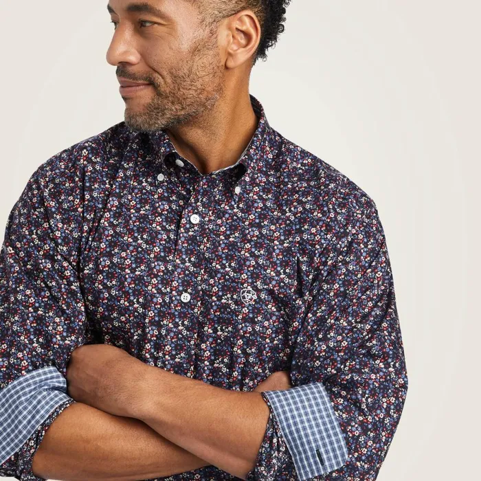 Wrinkle Free Elliott Fitted Shirt Black Men Ariat Button Down Shirts Wrinkle Free Elliott Fitted Shirt Black Men Ariat Button Down Shirts