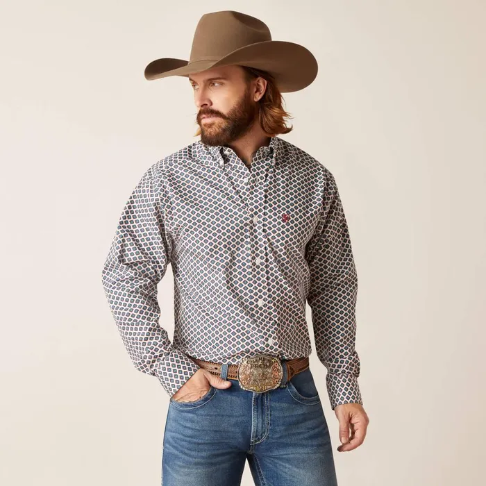 Wrinkle Free Grayden Classic Fit Shirt White Men Ariat Button Down Shirts