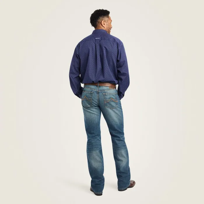 Wrinkle Free Izik Classic Fit Shirt Midnight Sail Men Ariat Button Down Shirts Wrinkle Free Izik Classic Fit Shirt Midnight Sail Men Ariat Button Down Shirts