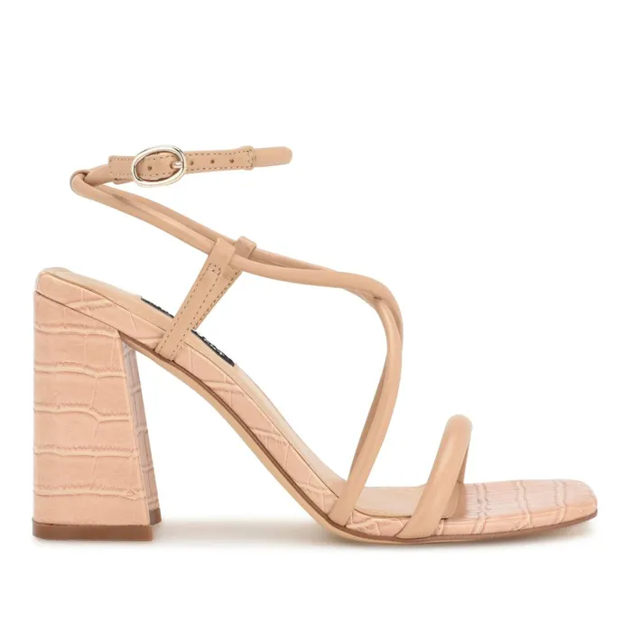 Yeera Strappy Heeled Sandals Warm Blush Women Nine West Heeled