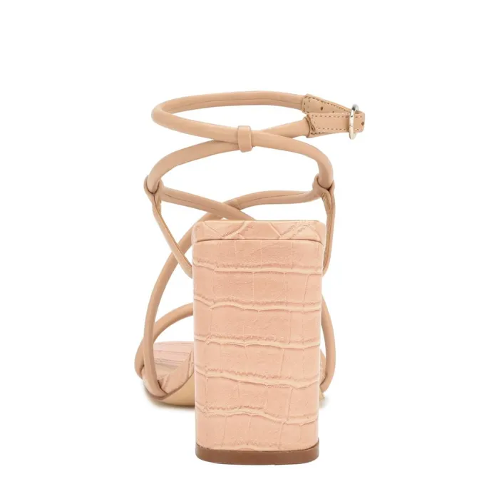 Yeera Strappy Heeled Sandals Warm Blush Women Nine West Heeled Yeera Strappy Heeled Sandals Warm Blush Women Nine West Heeled