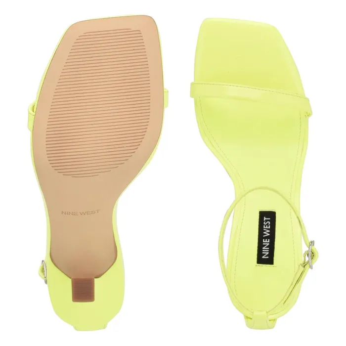 Yess Ankle Strap Sandals Neon Lime Patent Women Nine West High Heels Yess Ankle Strap Sandals Neon Lime Patent Women Nine West High Heels
