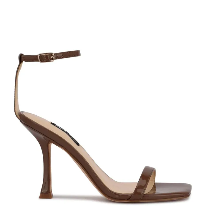 Yess Ankle Strap Sandals New Maple Patent Women Nine West High Heels