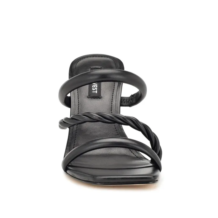 Yester Heeled Slide Sandals Black Women Nine West Heeled Yester Heeled Slide Sandals Black Women Nine West Heeled